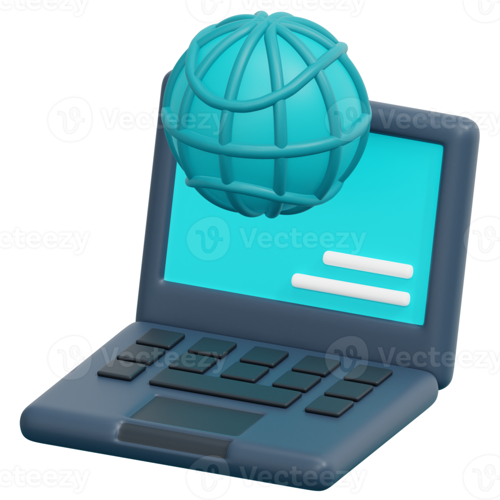 online education 3d render icon illustration png