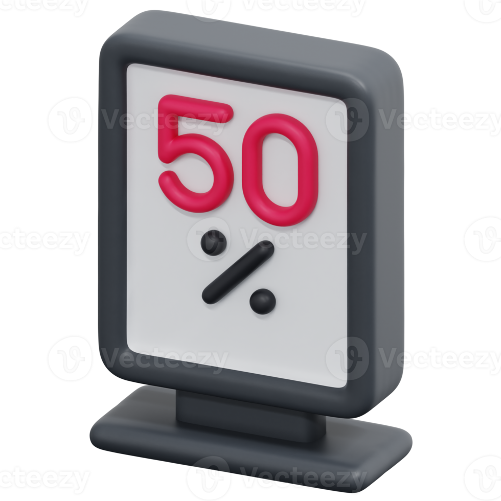 poster 3d render icon illustration png