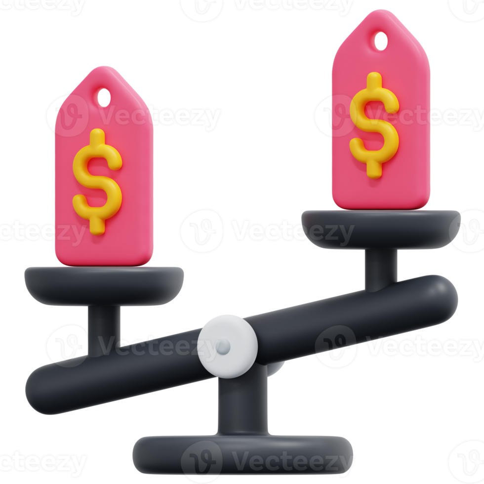 compare 3d render icon illustration png