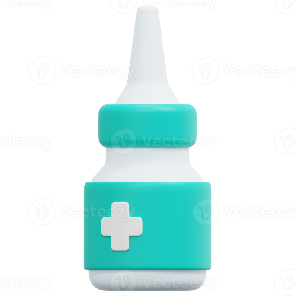 nasal spray 3d framställa ikon illustration png