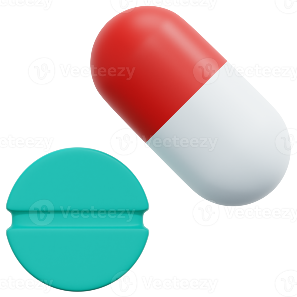 pills 3d render icon illustration png