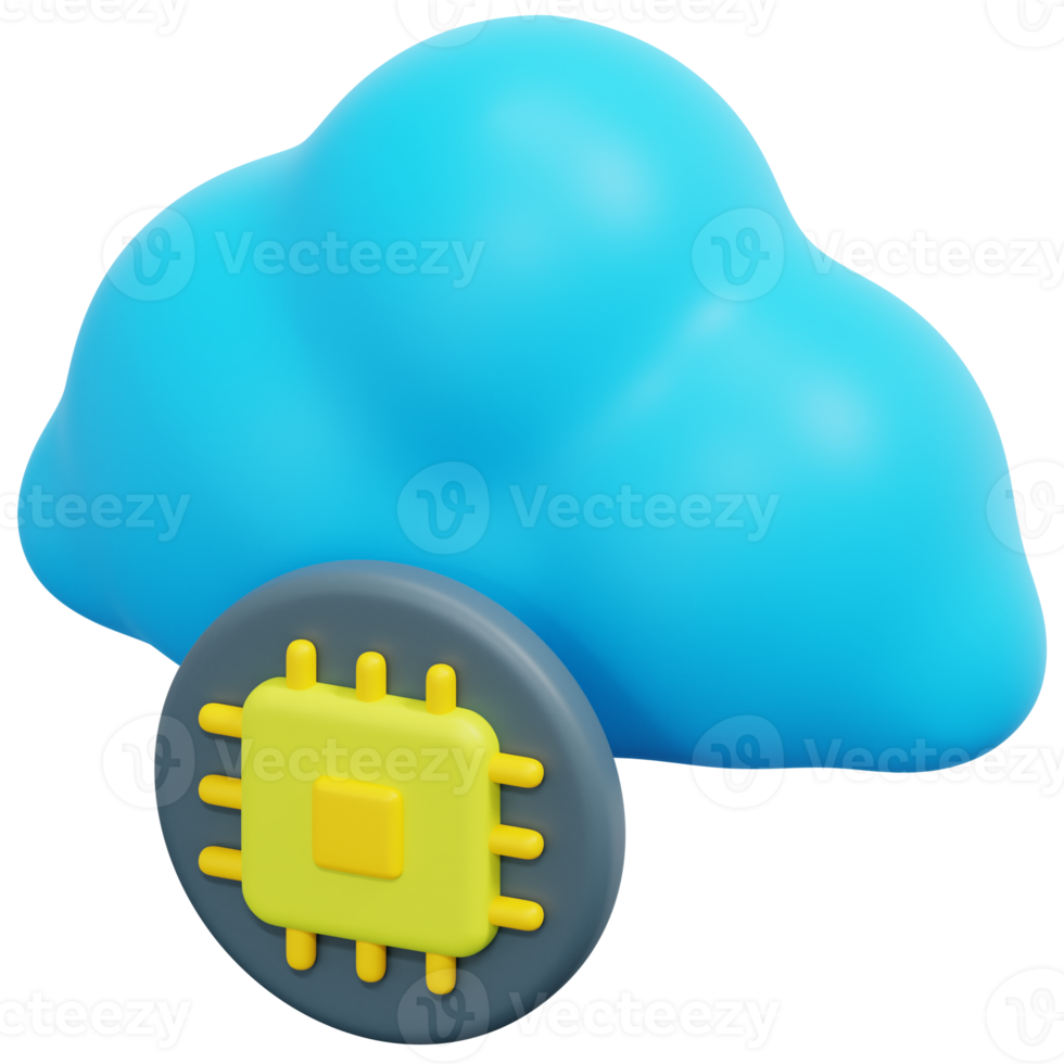 technology 3d render icon illustration png