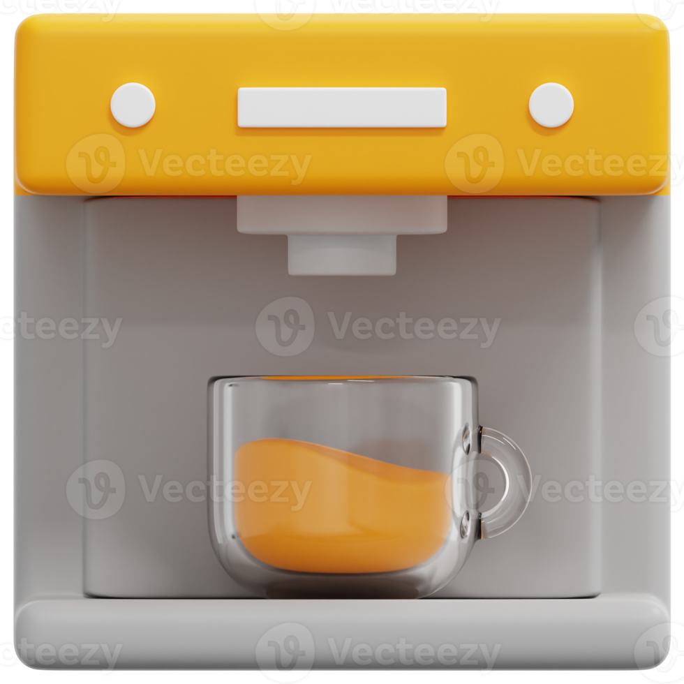 coffee machine 3d render icon illustration png