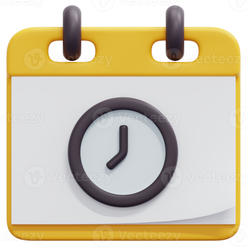 schedule 3d render icon illustration png