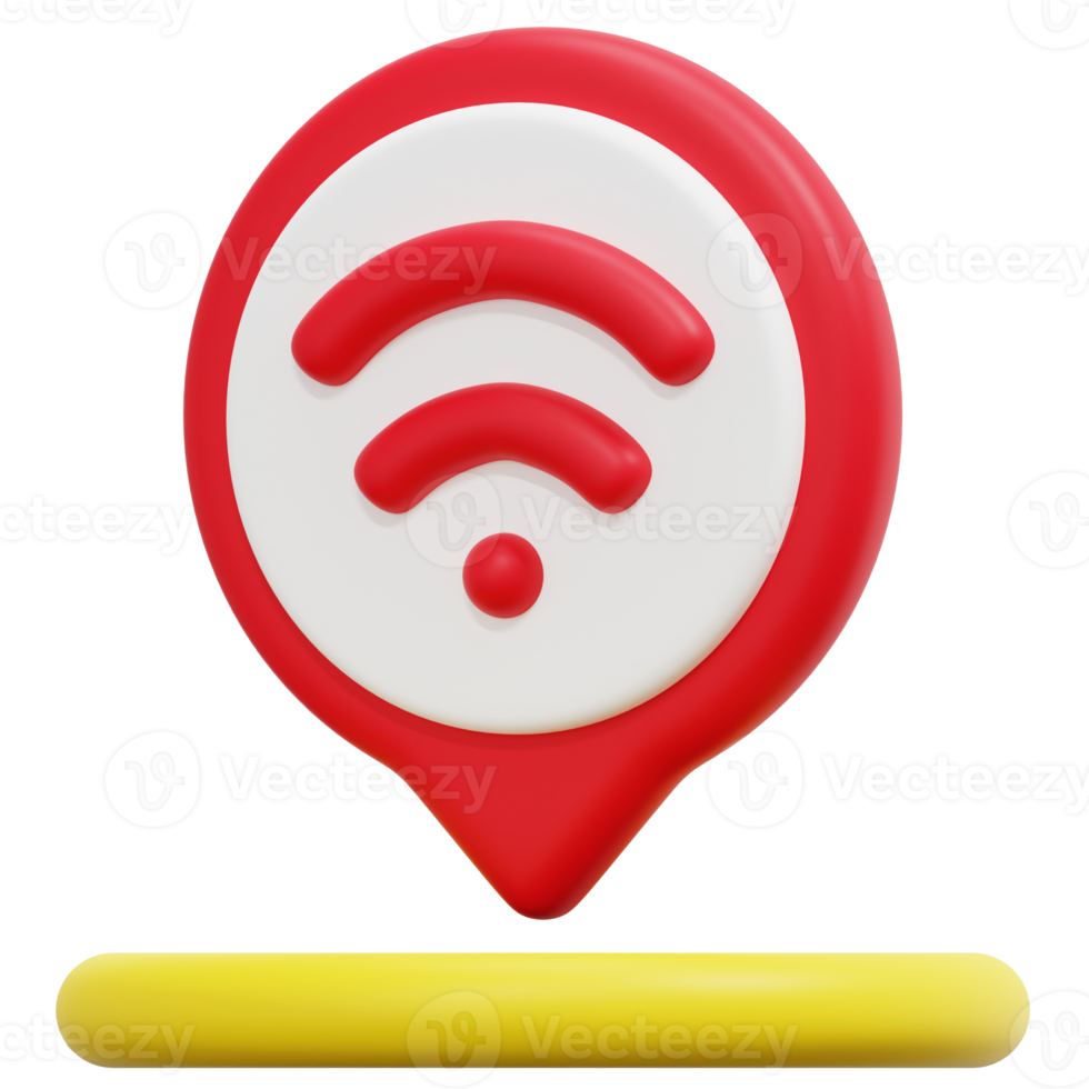 wifi 3d render icon illustration png