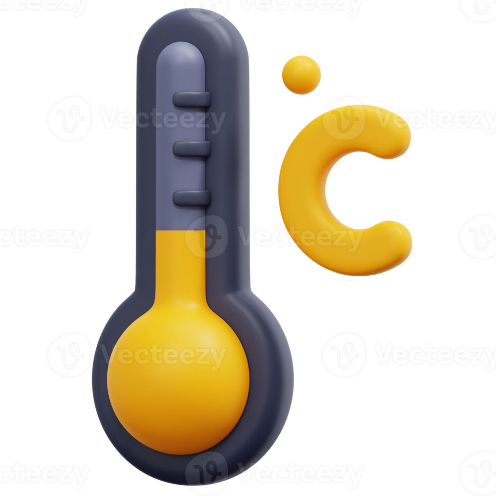 temperature 3d render icon illustration png