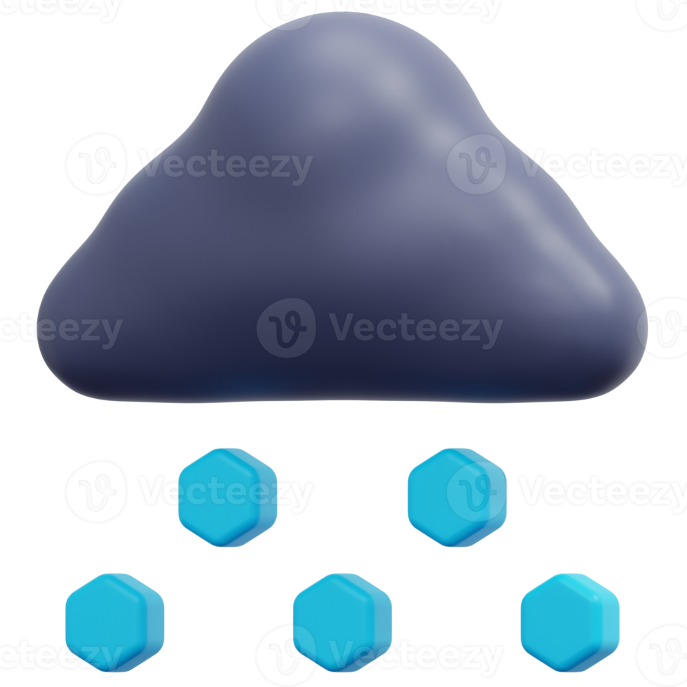 hail 3d render icon illustration png