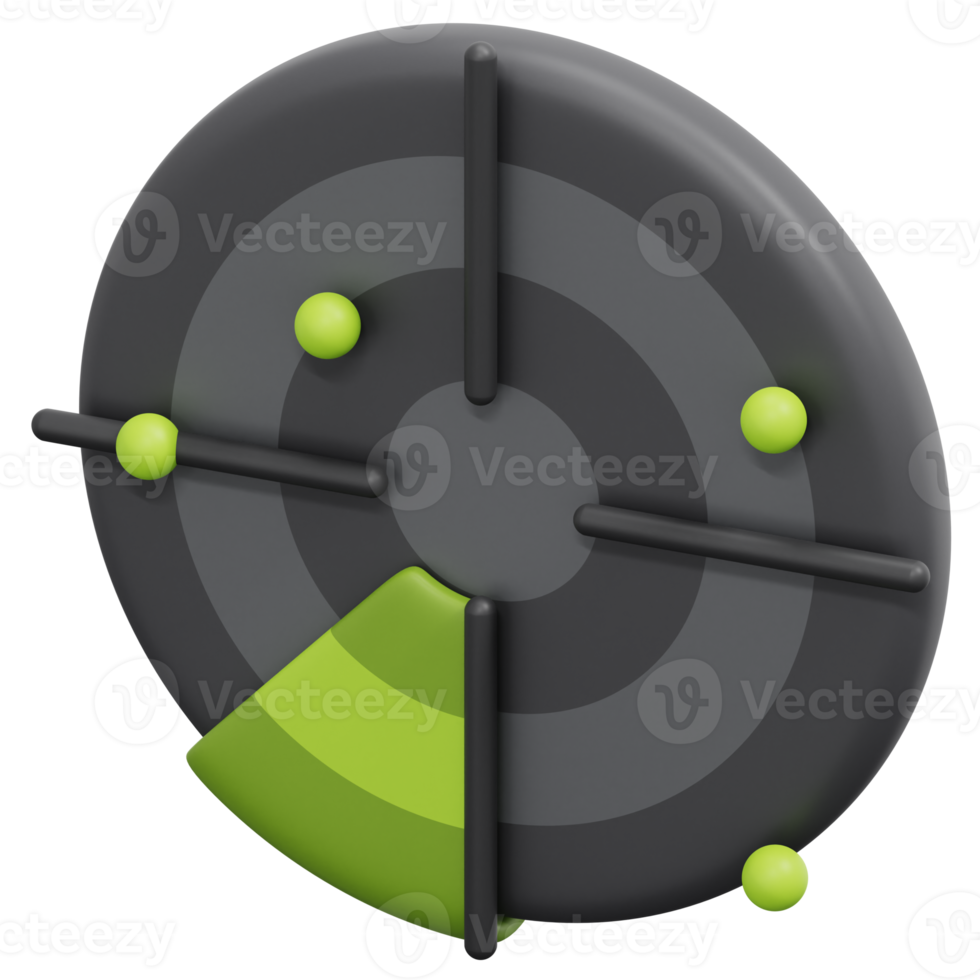 radar 3d render icon illustration png