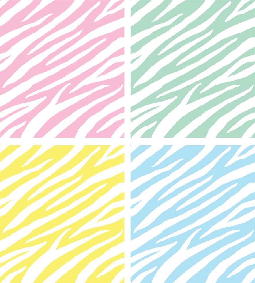 Set of zebra prints vector