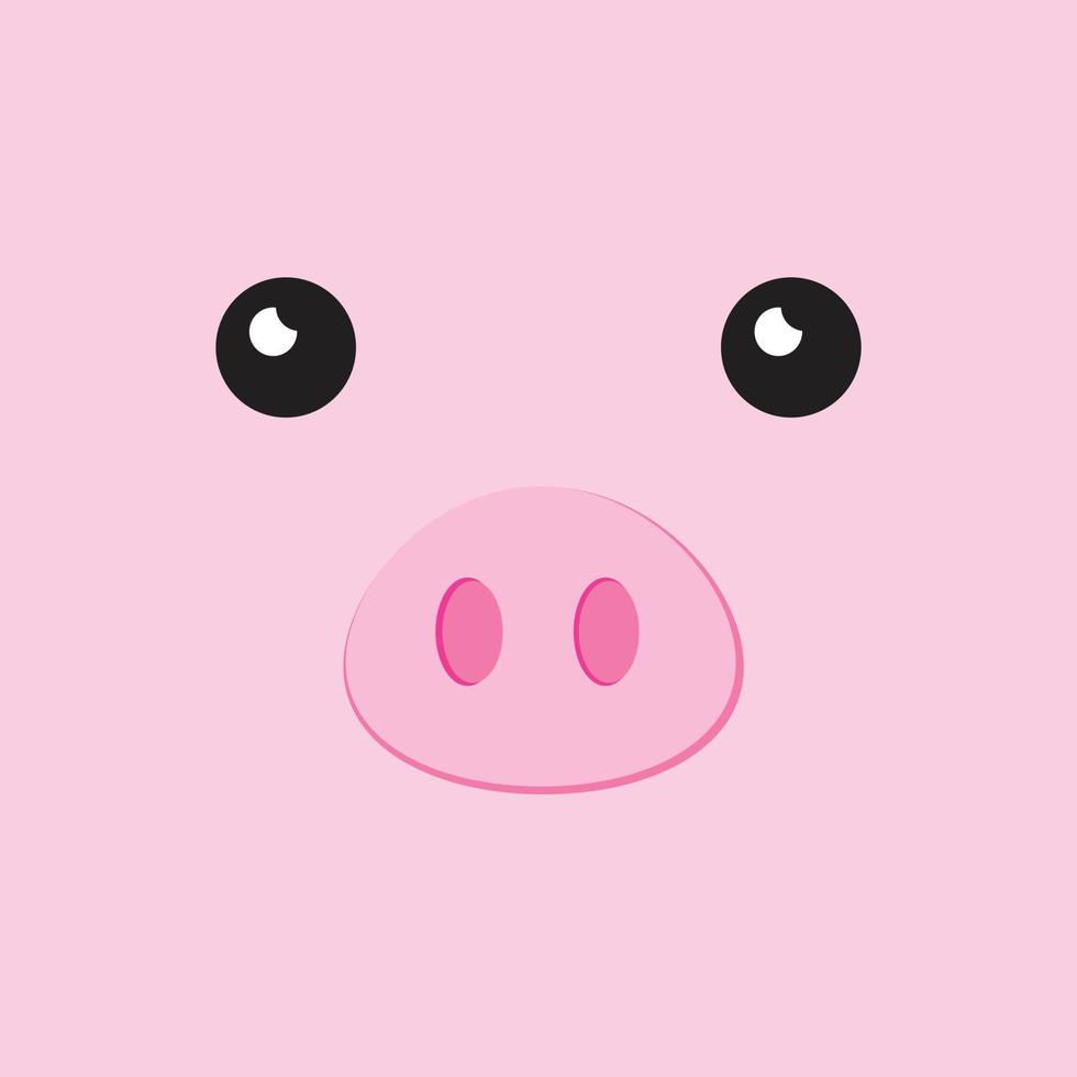 Vector pig face
