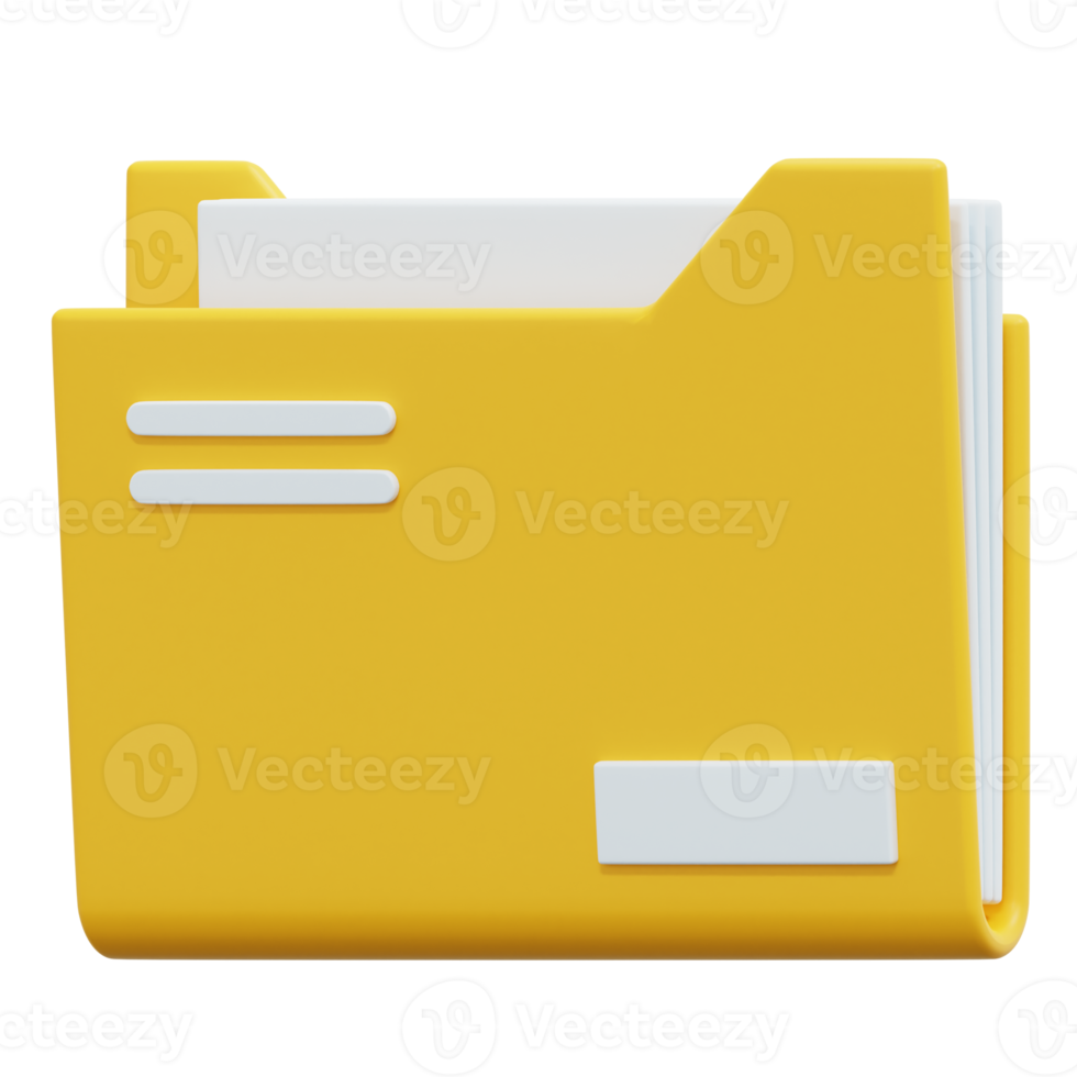 folder 3d render icon illustration png