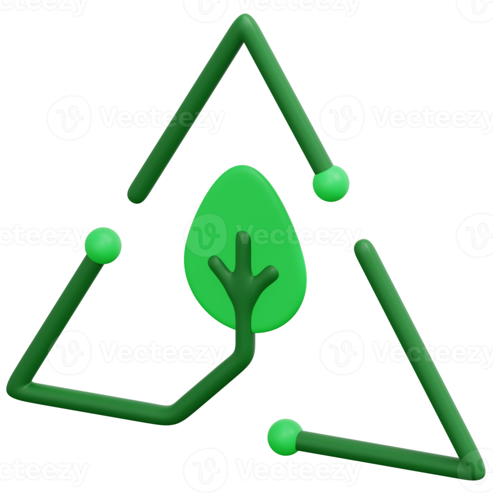 recycle 3d render icon illustration png
