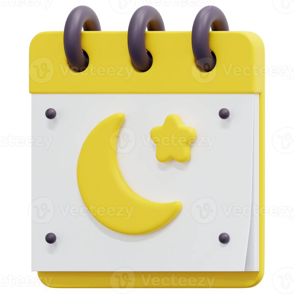 calendar 3d render icon illustration png