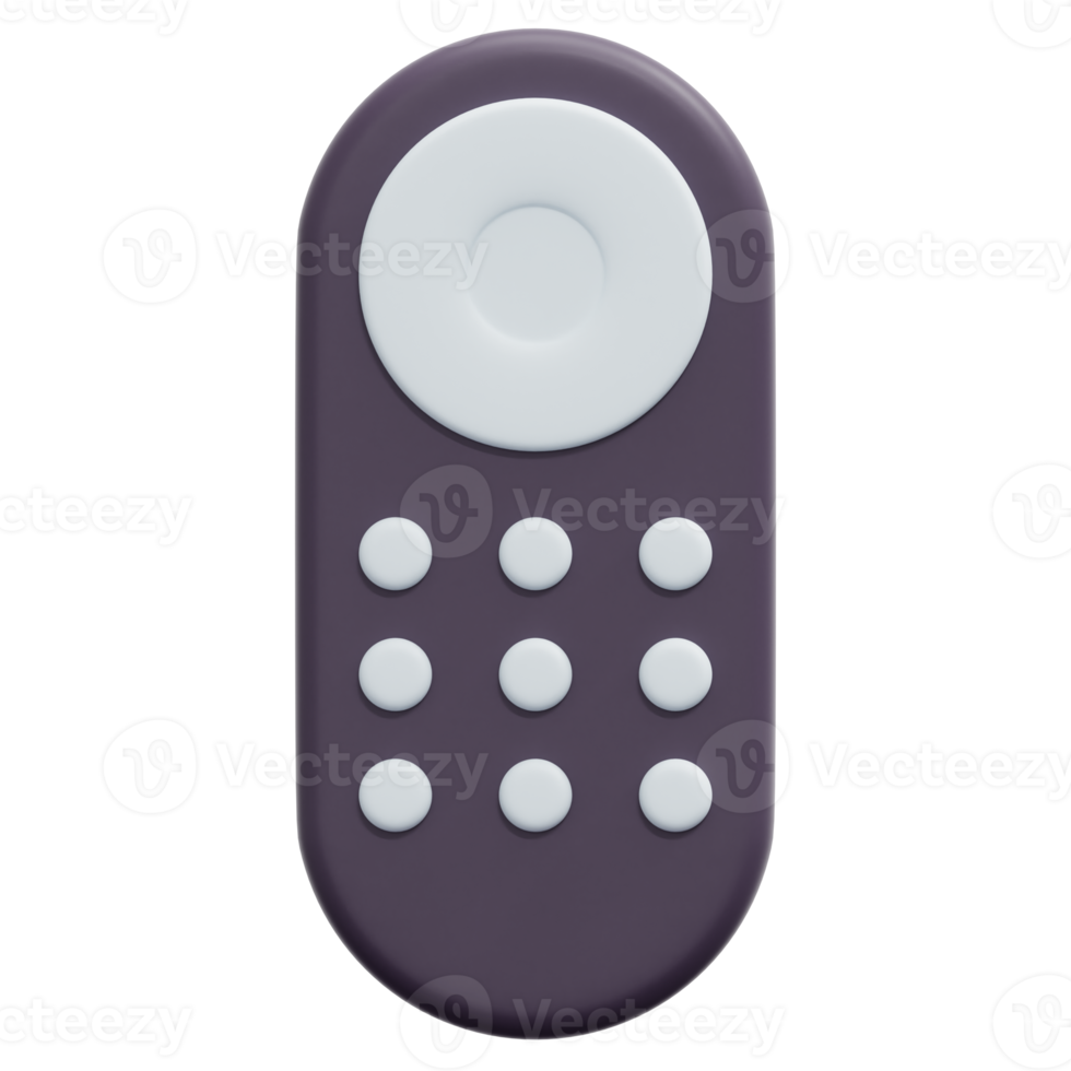 remote control 3d render icon illustration png