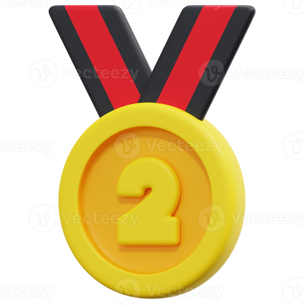 medal 3d render icon illustration png