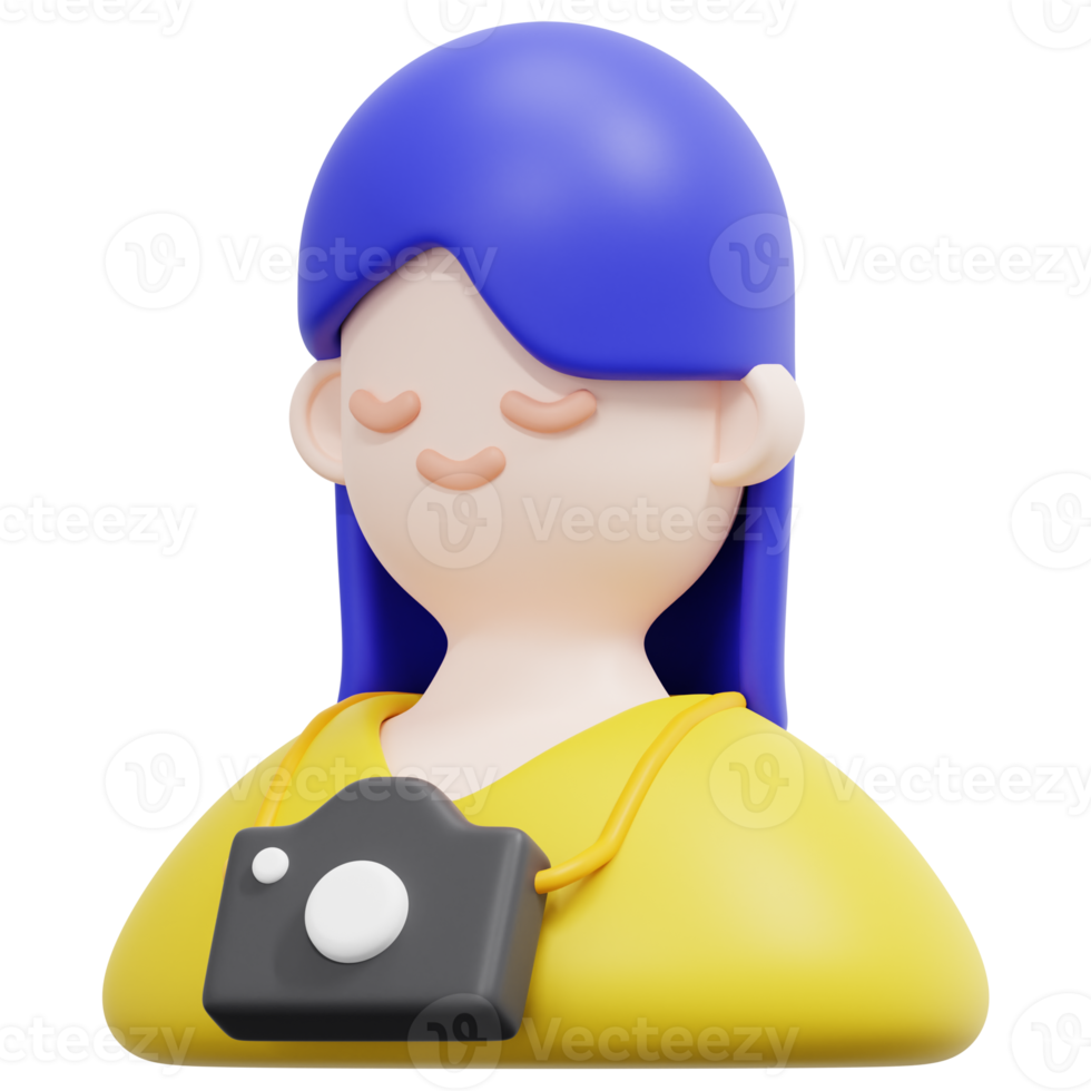 tourist 3d render icon illustration png