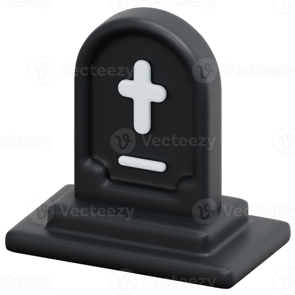 tomb 3d render icon illustration png