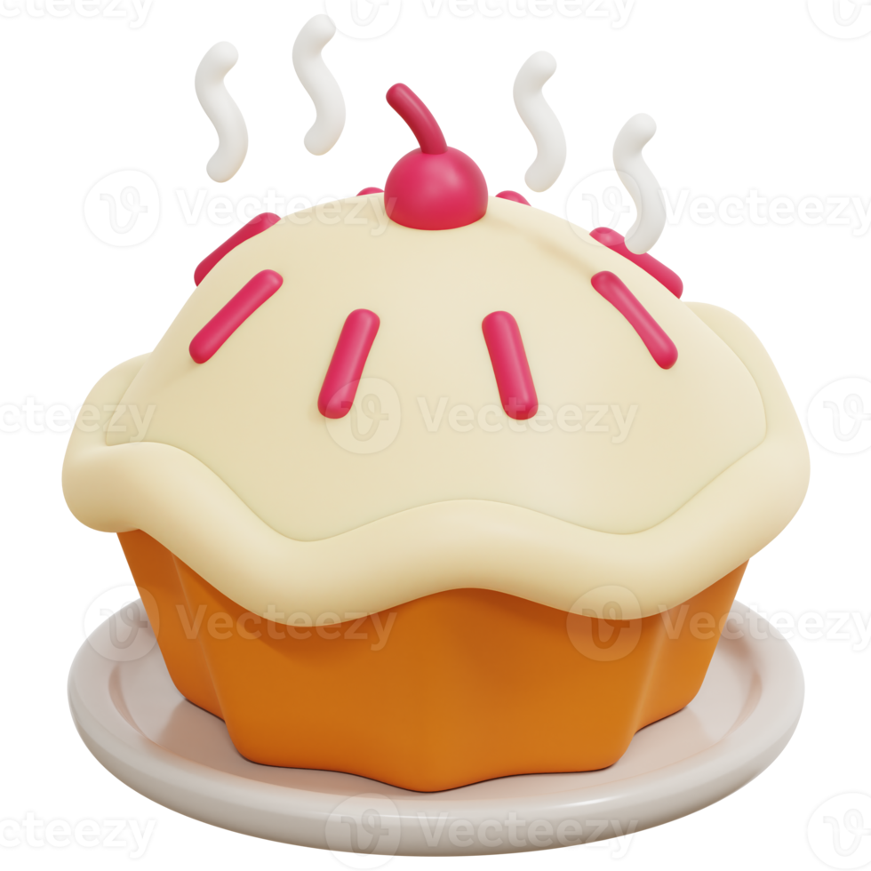 pie 3d render icon illustration png