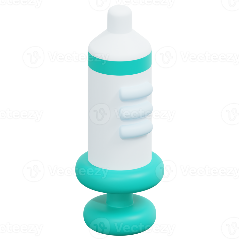 syringe 3d render icon illustration png
