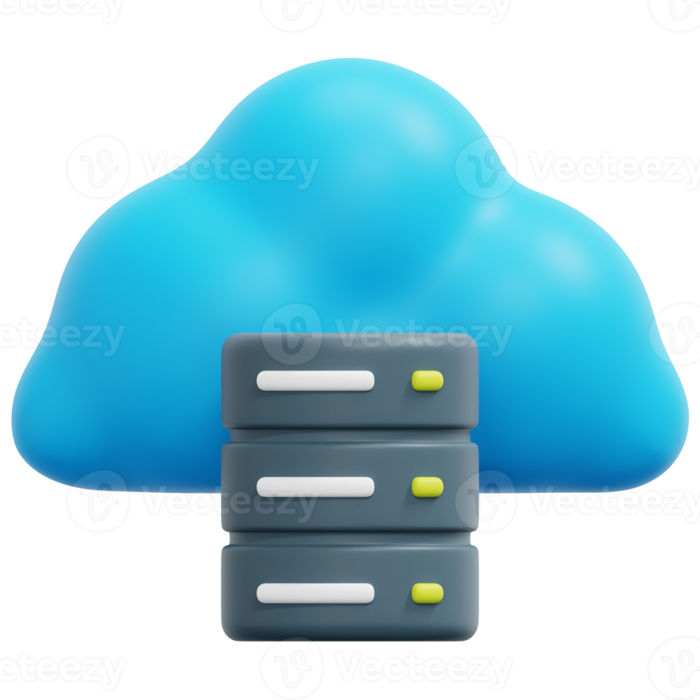 data center 3d render icon illustration png
