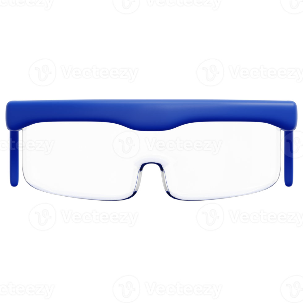 safety goggles 3d render icon illustration png