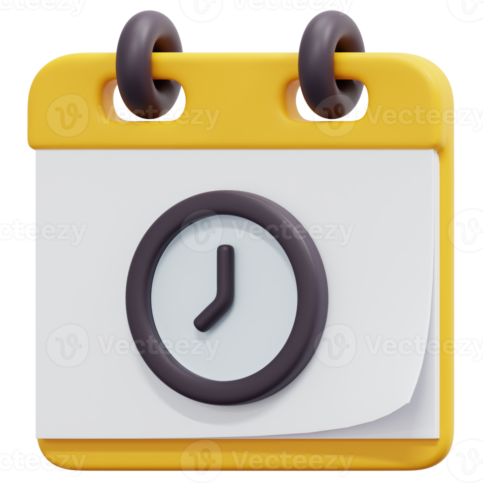 schedule 3d render icon illustration png