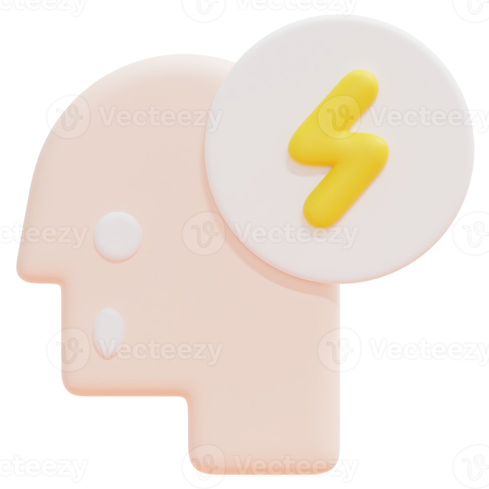shocked 3d render icon illustration png