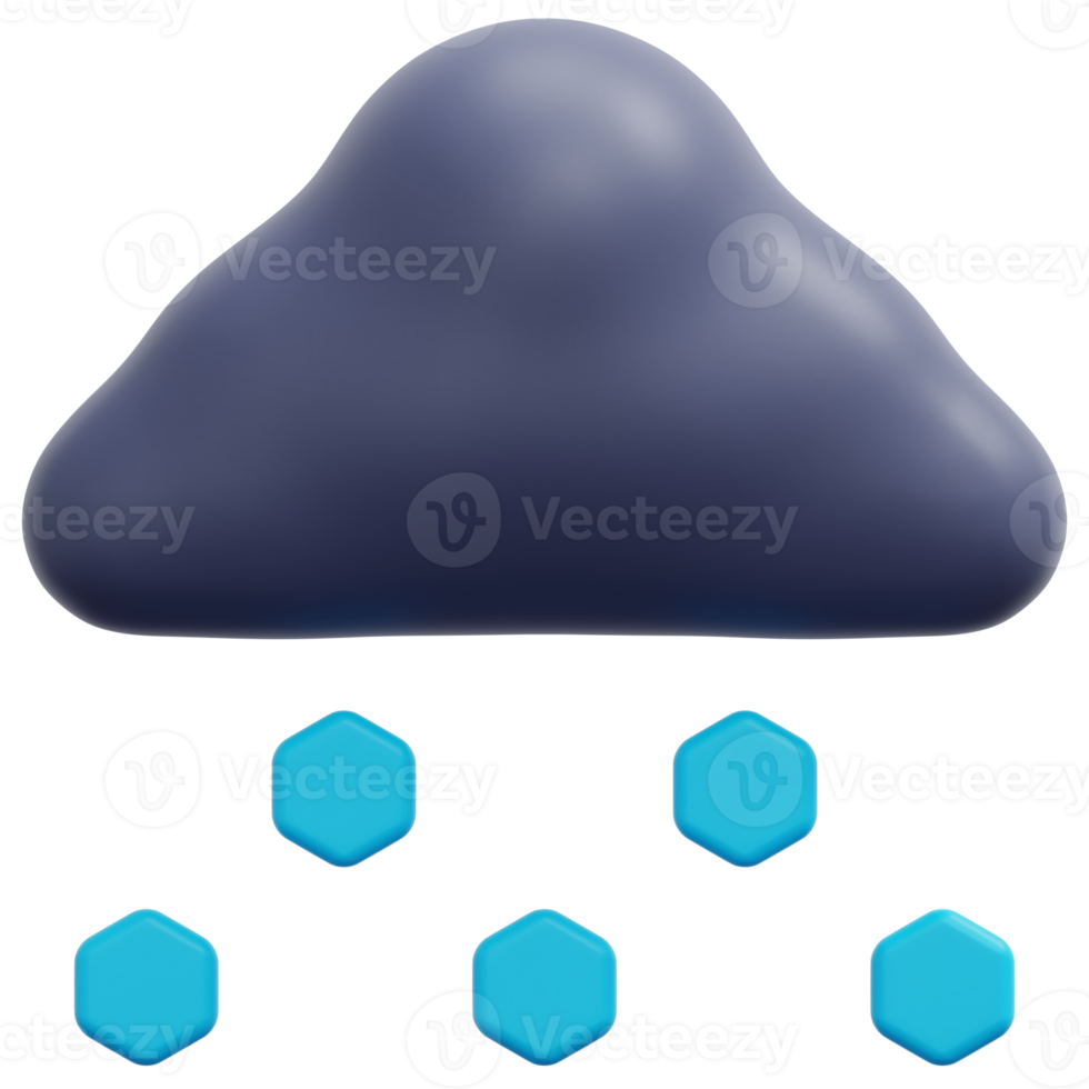 granizo ilustração de ícone de renderização 3d png