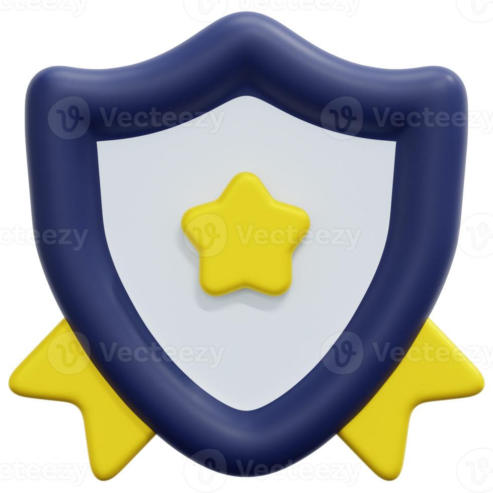 badge 3d render icon illustration png