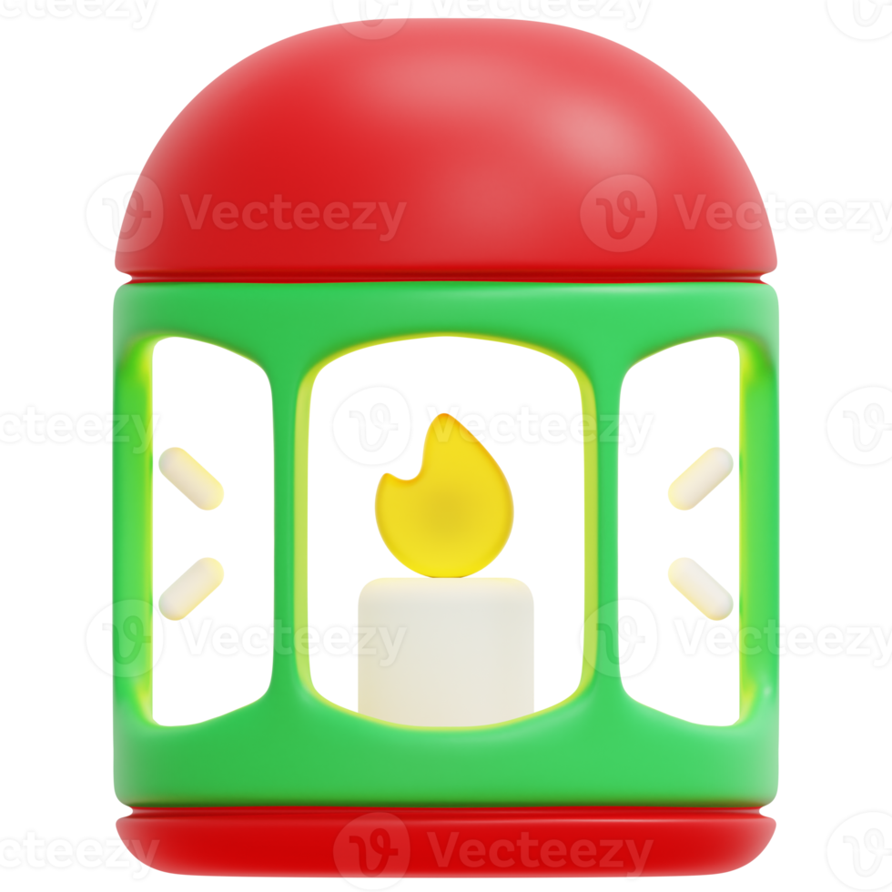 lantern 3d render icon illustration png