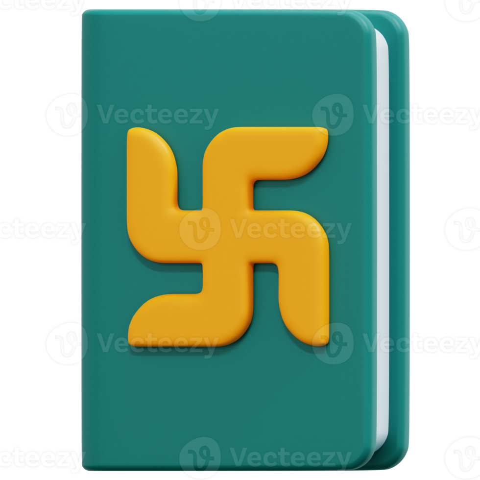 diwali book 3d render icon illustration png