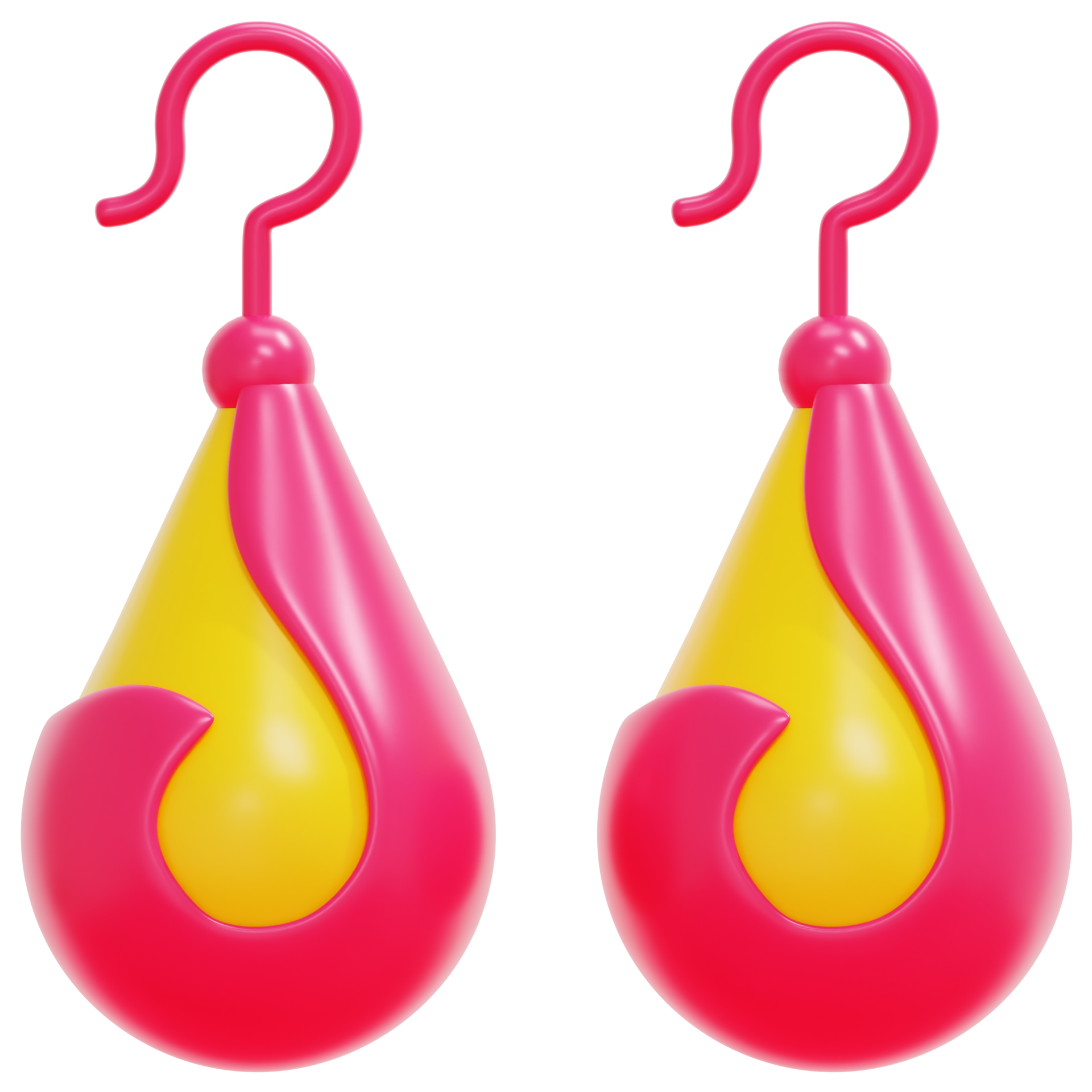 earrings 3d render icon illustration 11619425 PNG