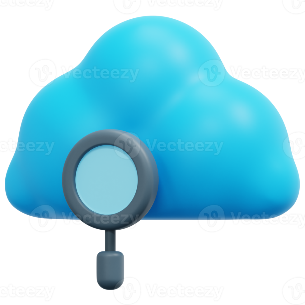 search 3d render icon illustration png