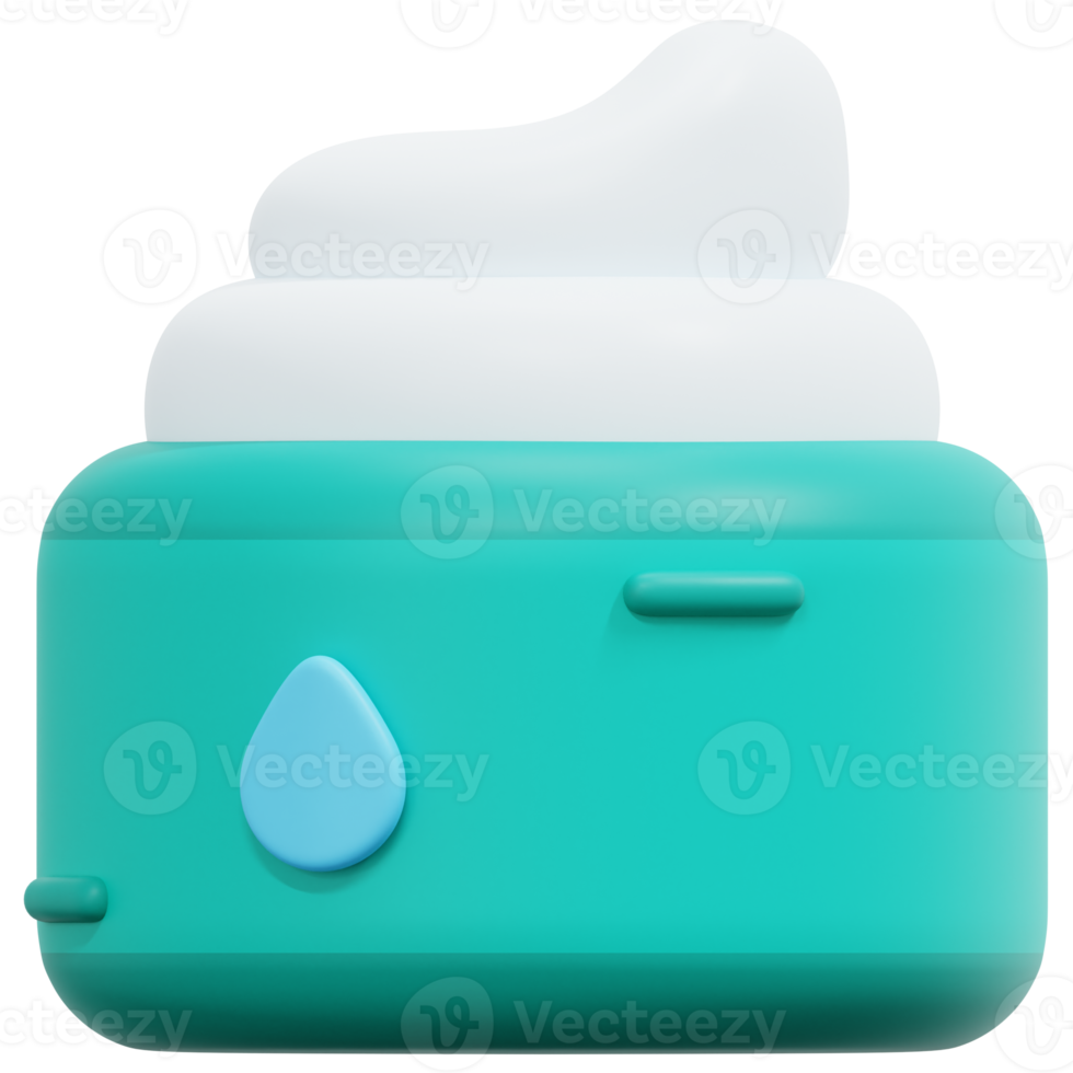 cream 3d render icon illustration png