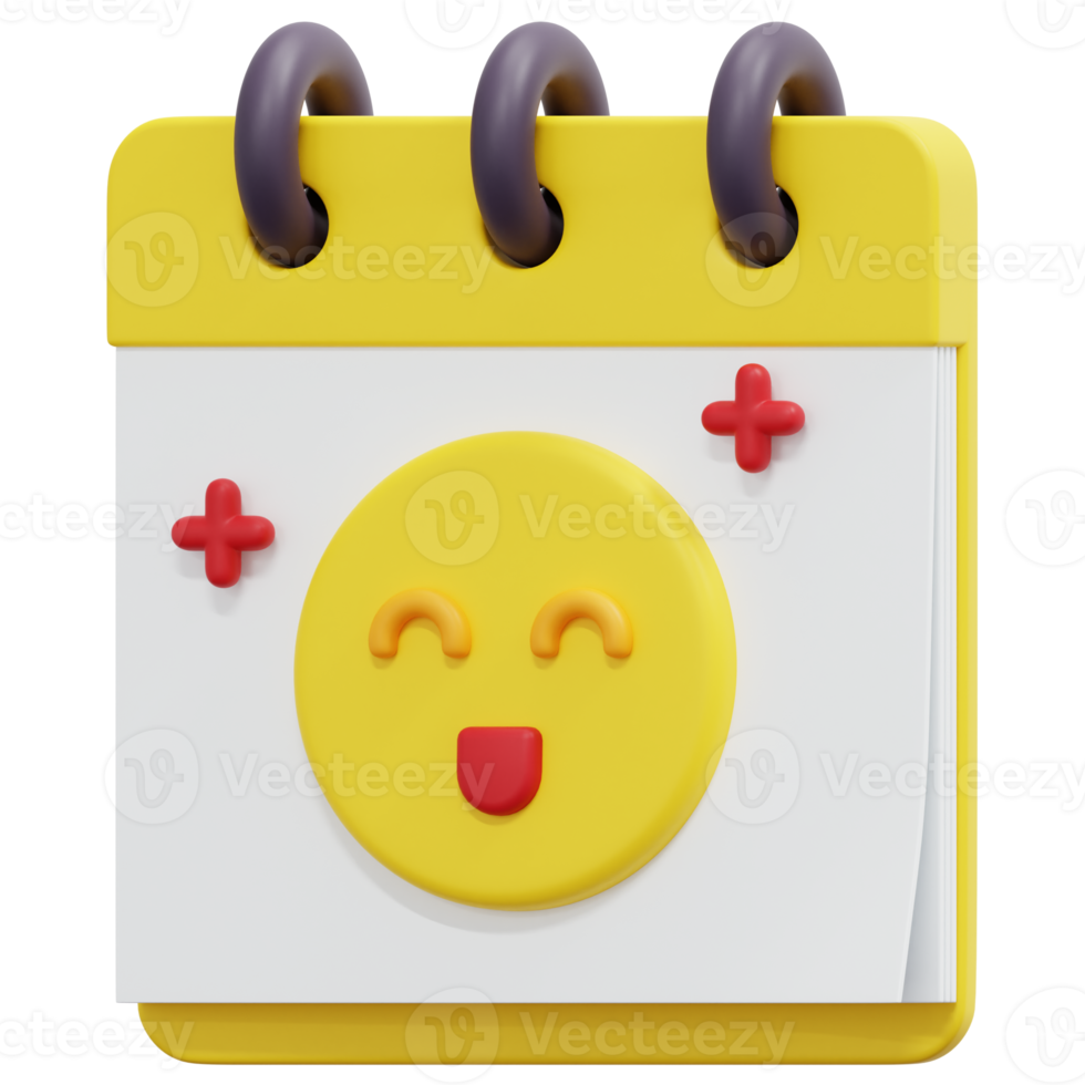 calendar 3d render icon illustration png