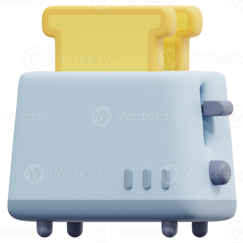toaster 3d render icon illustration png