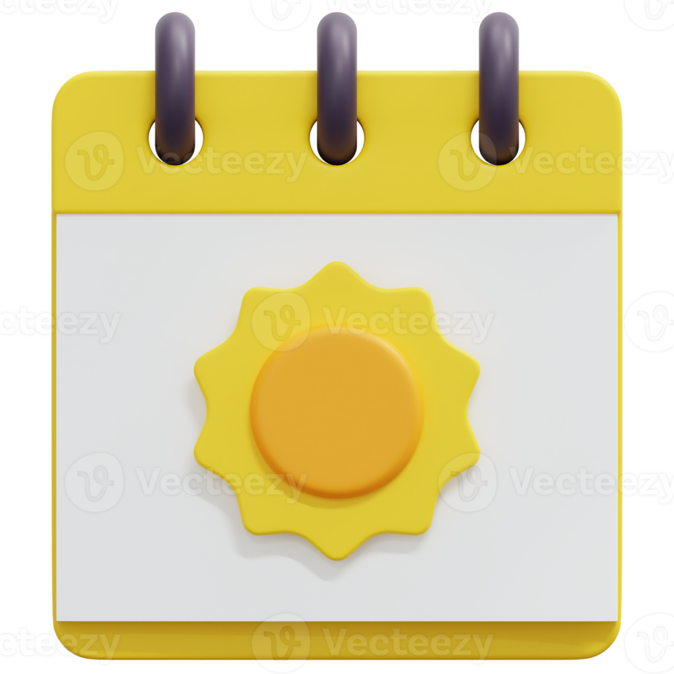 calendar 3d render icon illustration png