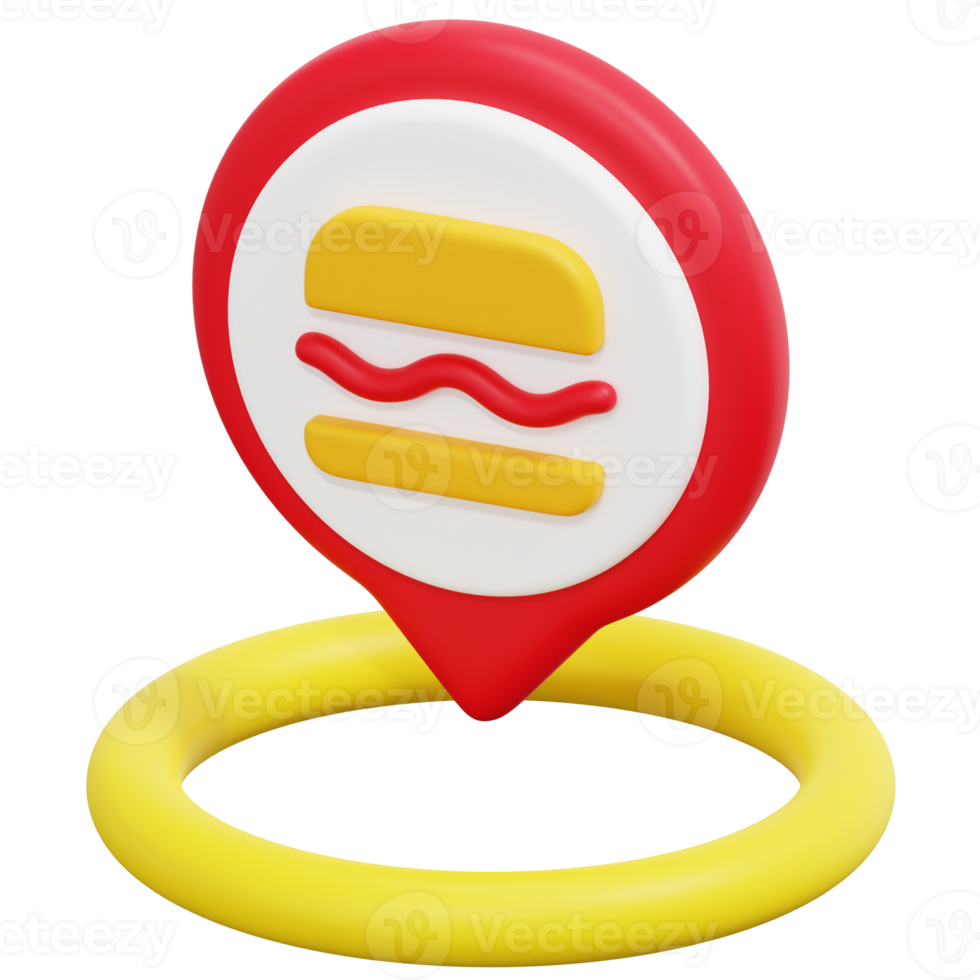 fast food 3d render icon illustration png