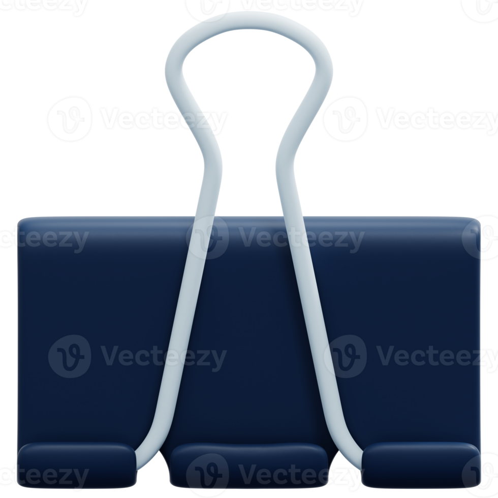 paperclip 3d render icon illustration png