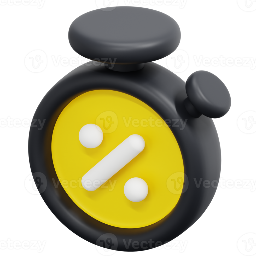 stopwatch 3d render icon illustration png