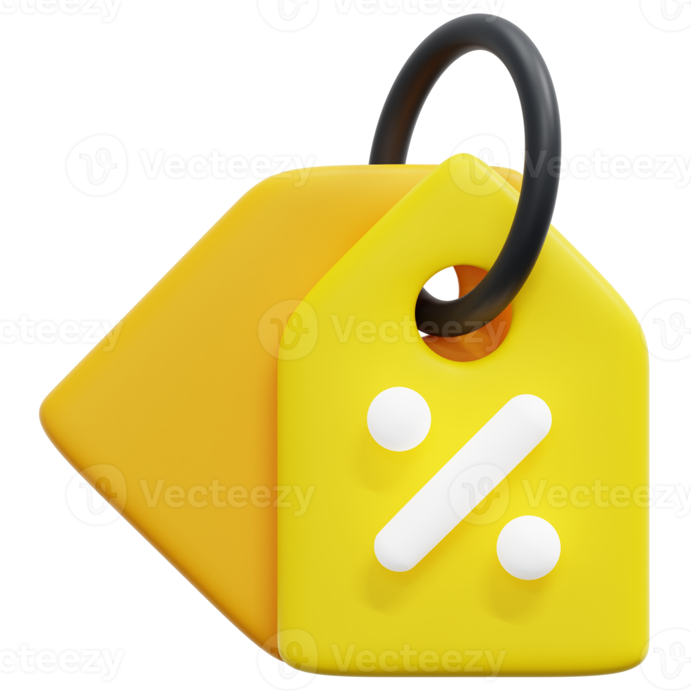 price tag 3d render icon illustration png