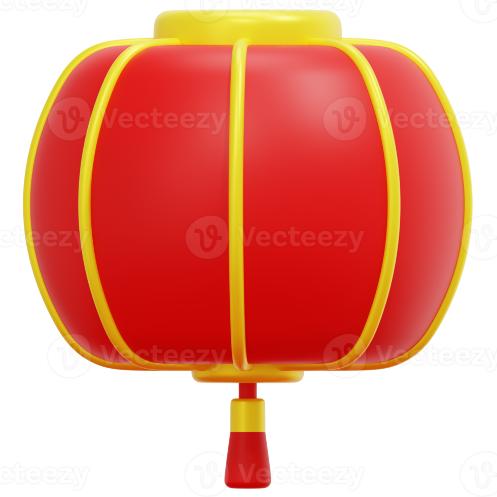 chinese lantern 3d render icon illustration png