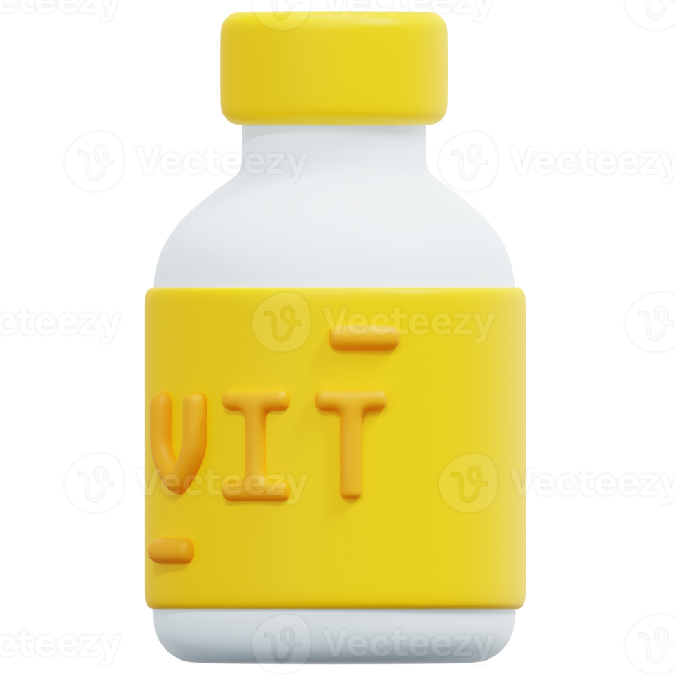 vitamine 3d geven icoon illustratie png