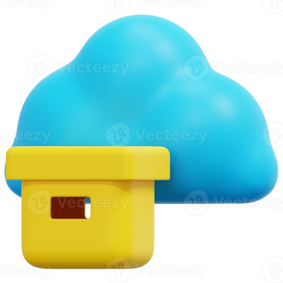 data storage 3d render icon illustration png