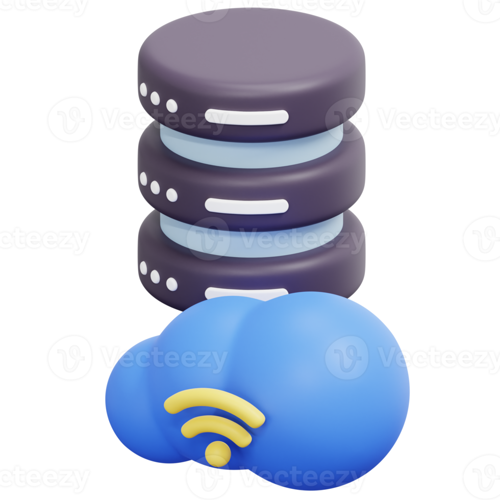 computer server 3d render icon illustration png