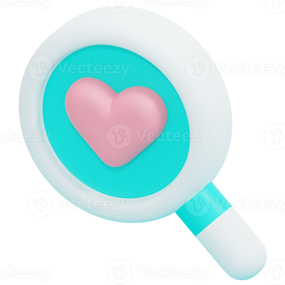 search 3d render icon illustration png