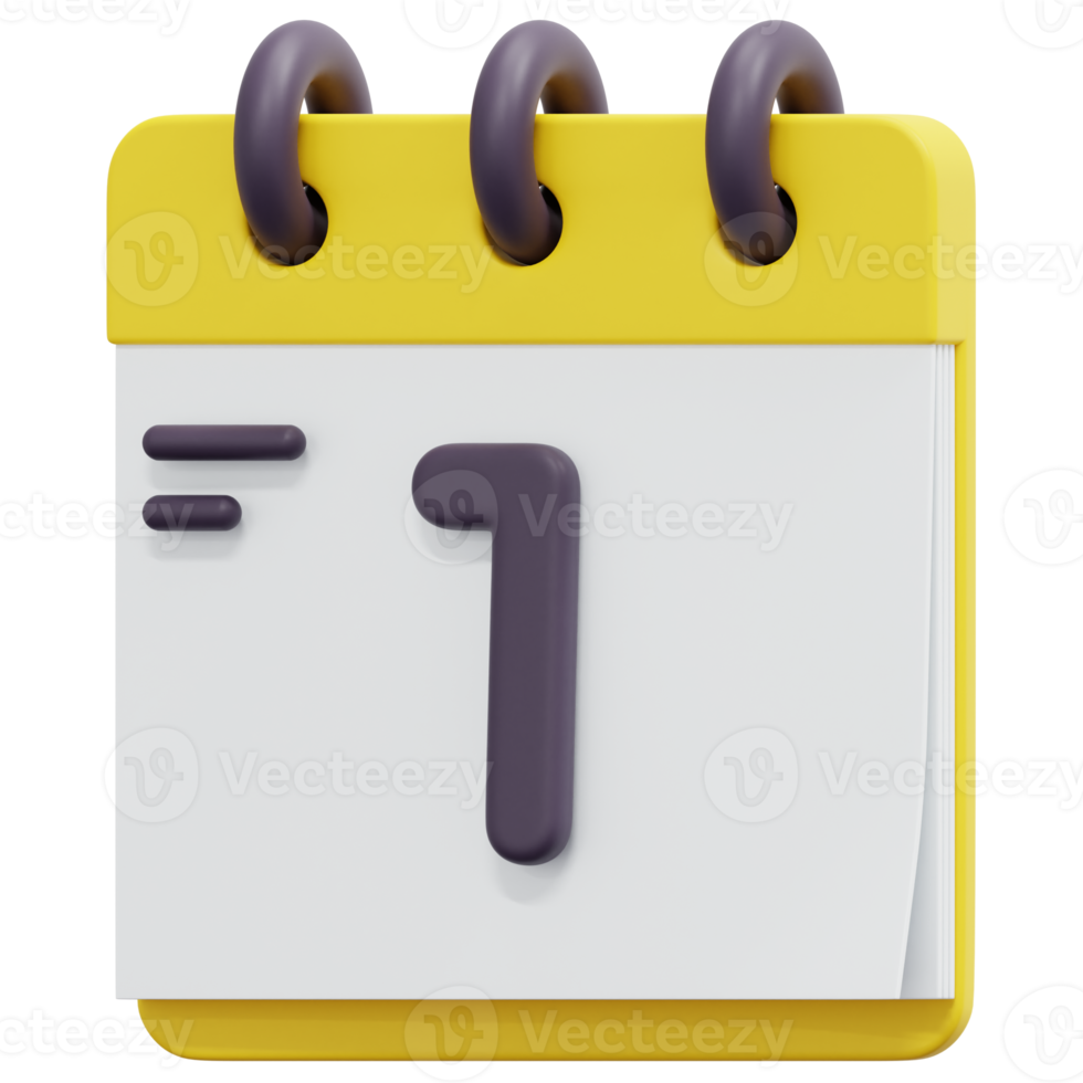 calendar 3d render icon illustration png