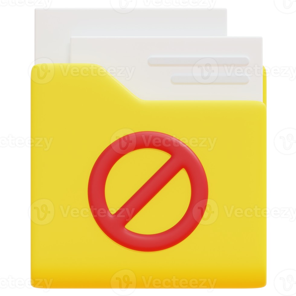 folder 3d render icon illustration png