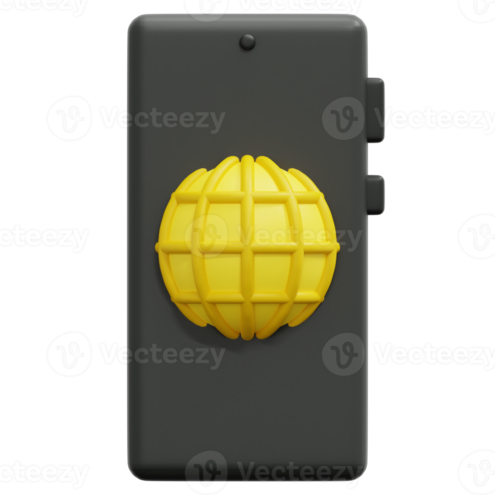 internet 3d render icon illustration png