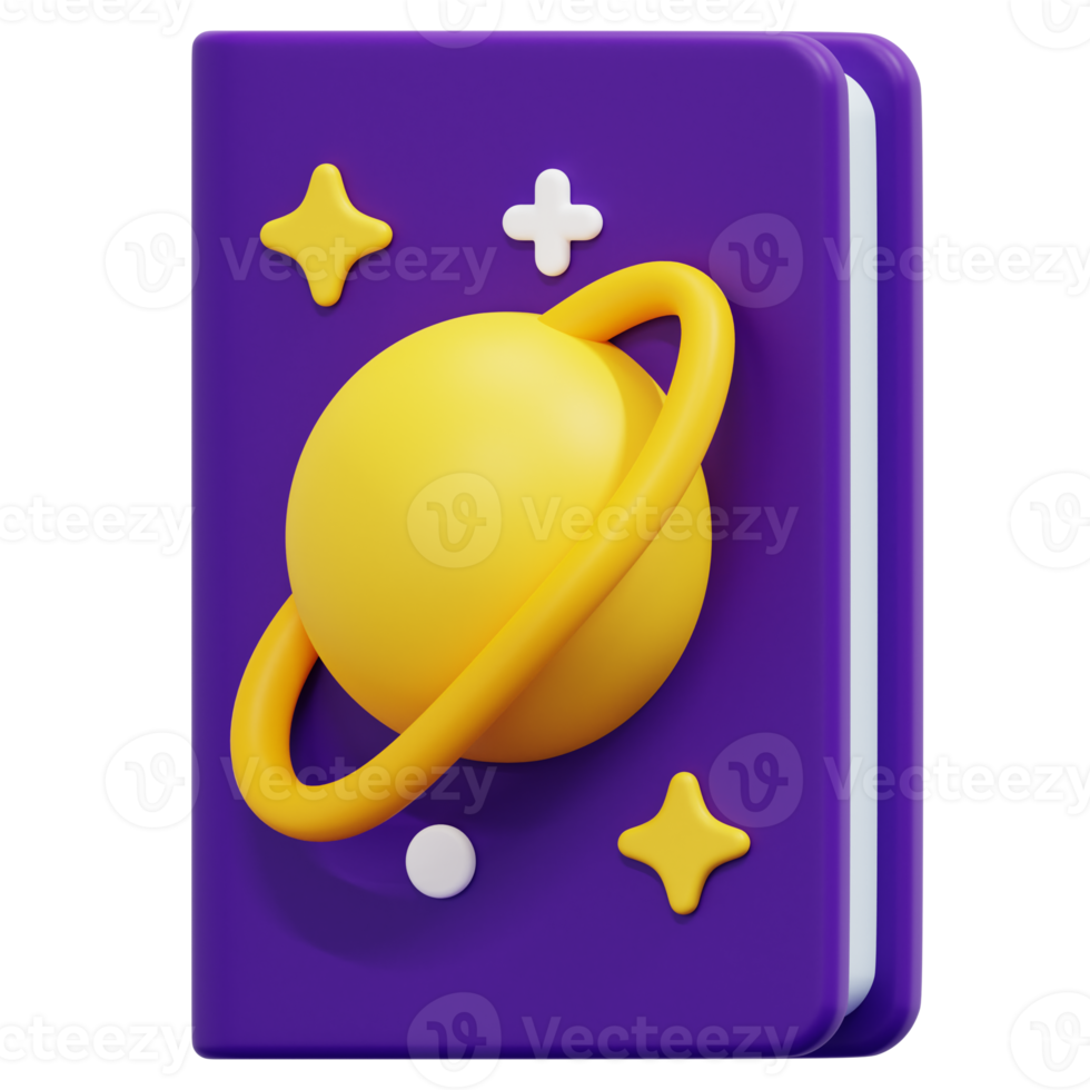 space book 3d render icon illustration png